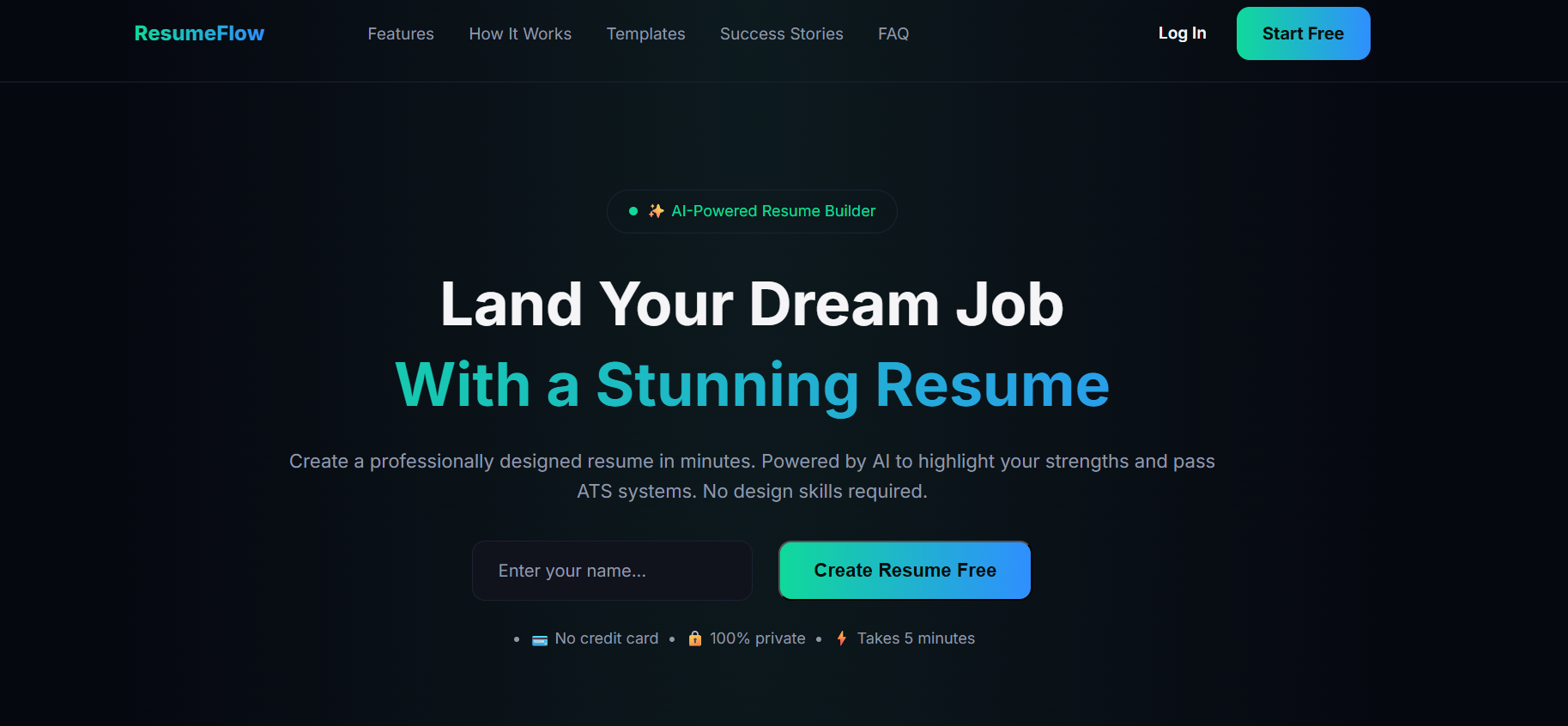 ResumeFlow interface